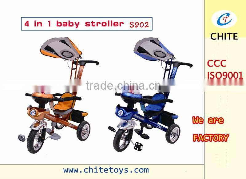 4 in 1 Baby Stroller S901 with hand push bar