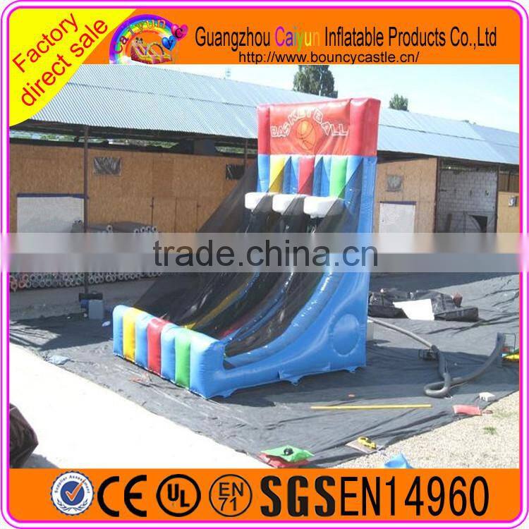 Custom made inflatable basketball shooting game