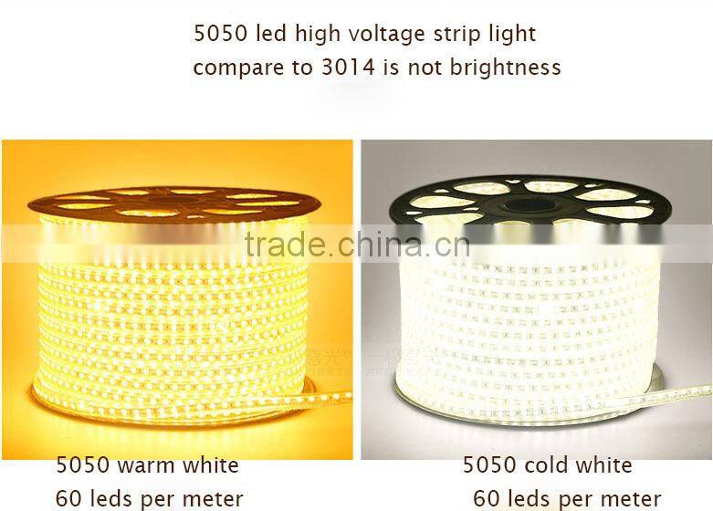 3014 220V high lumen super brightness decoration led strip light