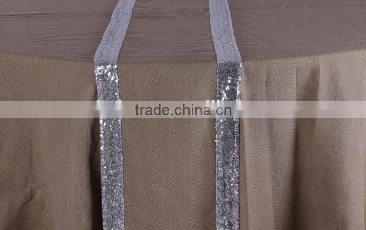 Fancy wedding burlap and sequin table runner size