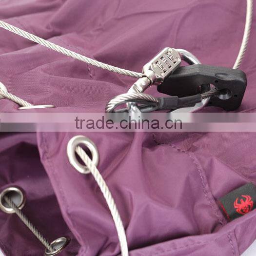 2015 New Product and Design Wholesale Purple safety and theftproof backpack for women