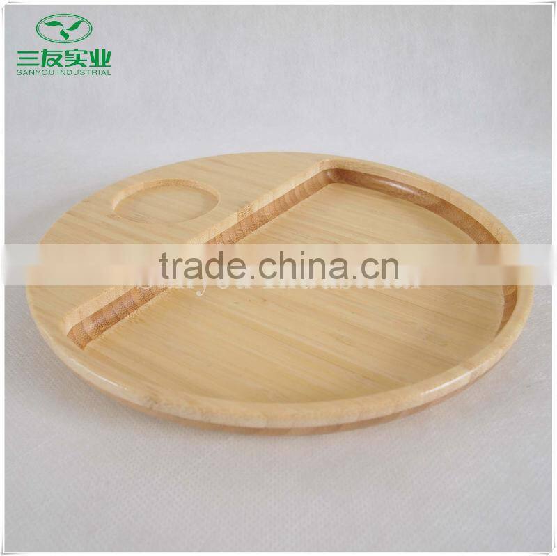 Round Bamboo Food Serving Tray