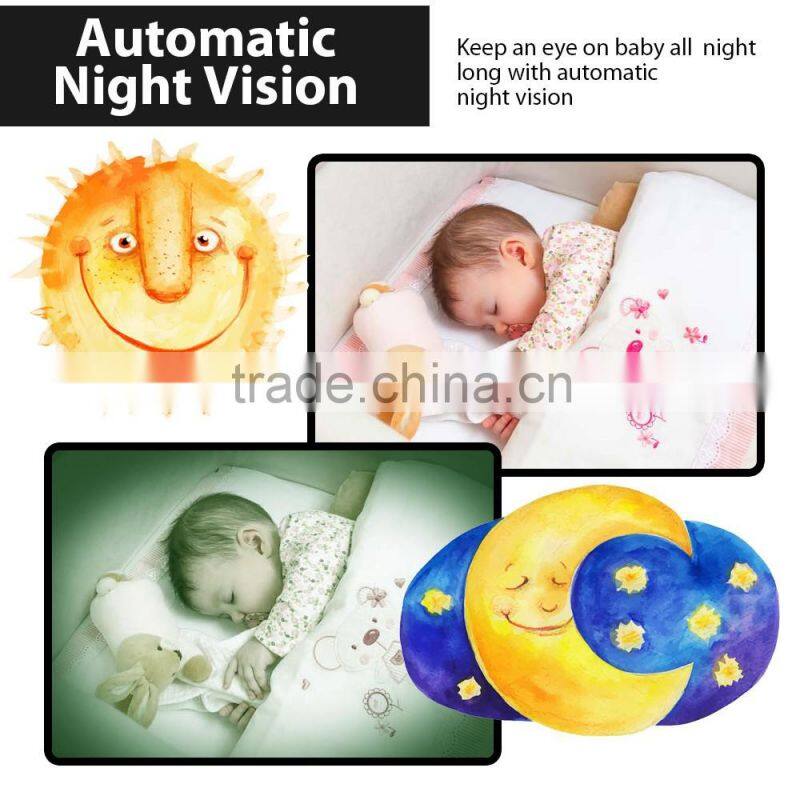 New 2.0inch baby camera monitor IR Night vision 2 way Talk Multi-language 8 Lullabies Temperature monitor VOX system baby phone