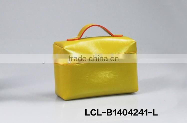 LCL -B1404241-L raw cut bi color pvc semi pu cluth envelope cosmetic bag doument holder mini pad pouch