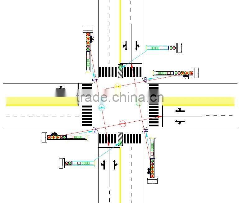 Brand new integrated solar power system wireless pedestrian traffic light with button