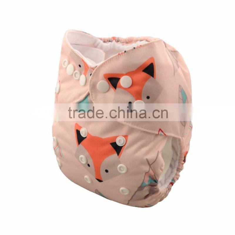 Alva Fox New Pattern of Baby Nappies Adjustable Baby Cloth Diapers