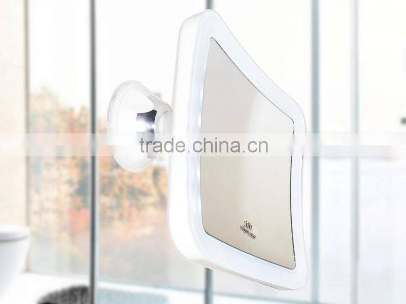 Makeup mirror led lighted Powerme bathroom mirror swivel suction mirror