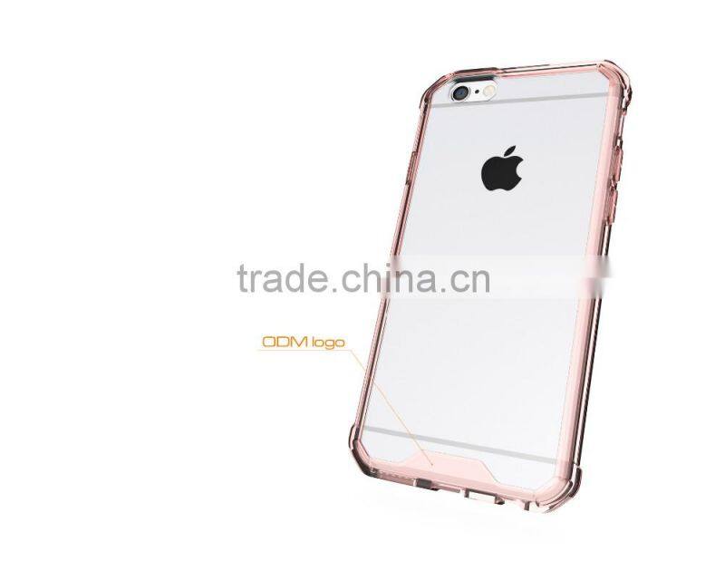 Free sample clear pc+ tpu case for iphone 6s plus