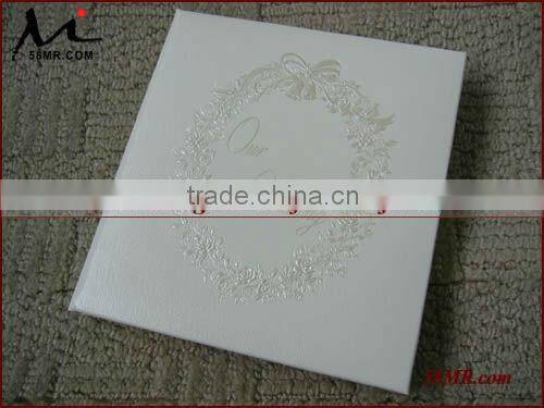 Emboss Leather Wedding CD/DVD Case Leatherette Paper CD/DVD Cases Leatherette Paper CD/DVD Albums,hard paper cd case