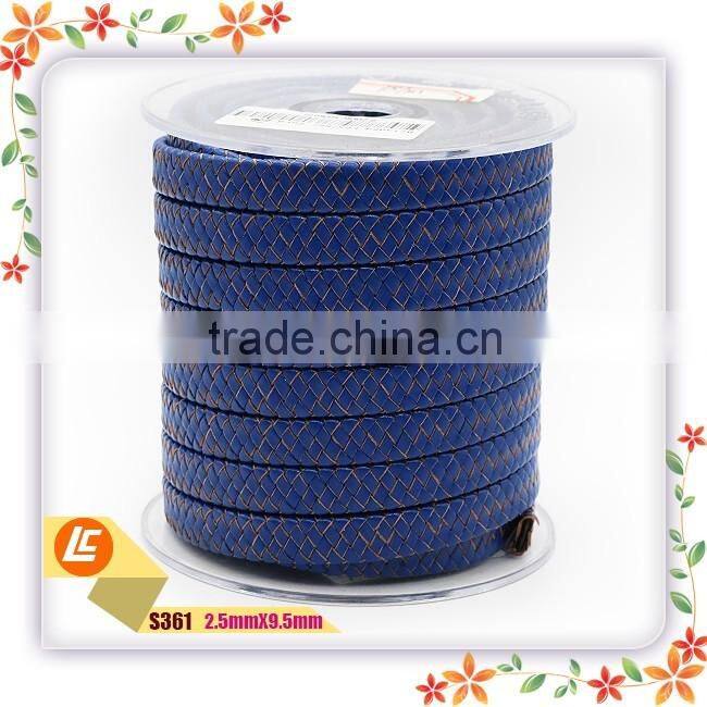 Mens Friendship Flat Braiding Machine Leather Cord 11mm