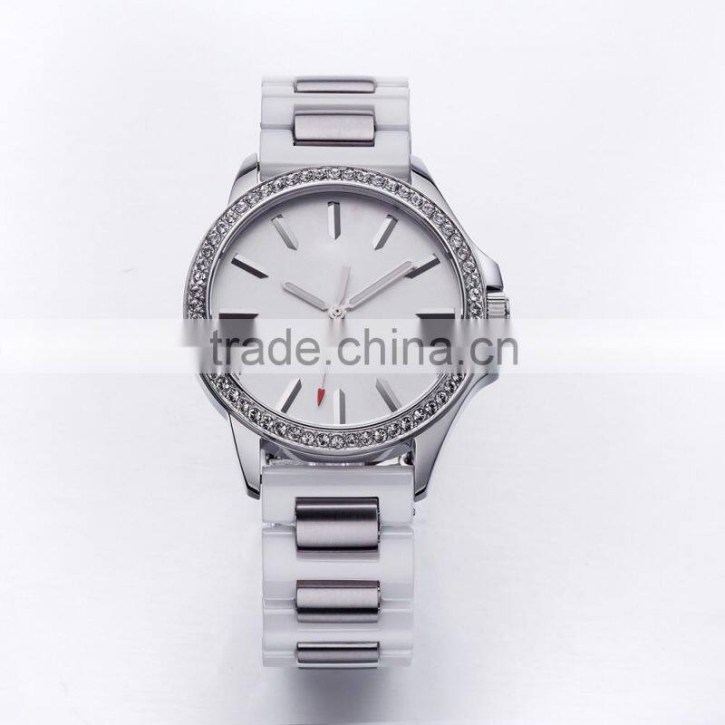 High Quality Stone Setting Women Watches Ceramic 3ATM