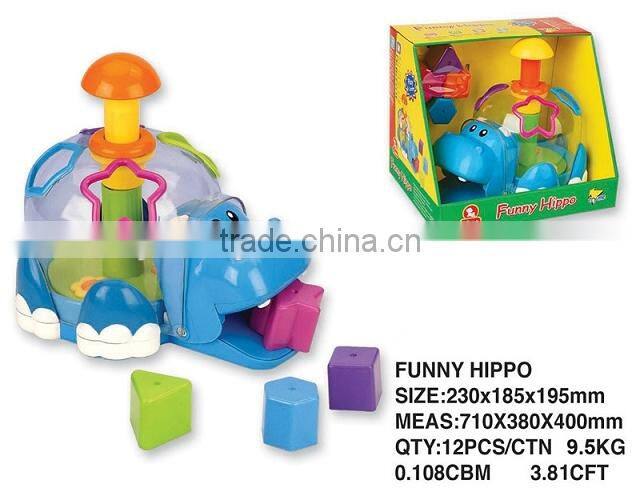 3D Plastic Puzzle Funny Hippo Baby Toys Colorful Educational Toys
