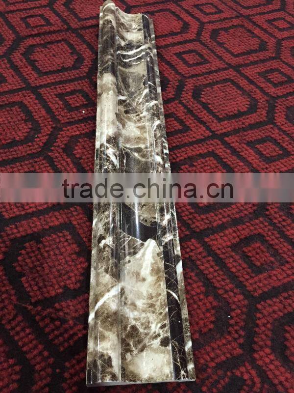 interior decoration bathroom tiles designs solid surface artificial Stone plastic line