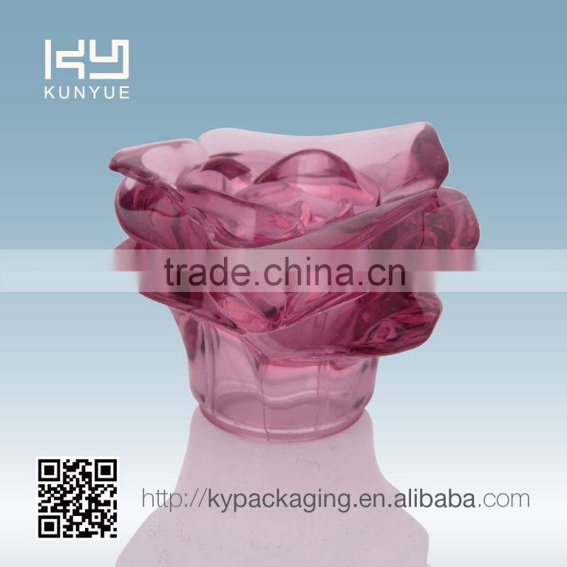 flower shaped k resin plastic perfume cap