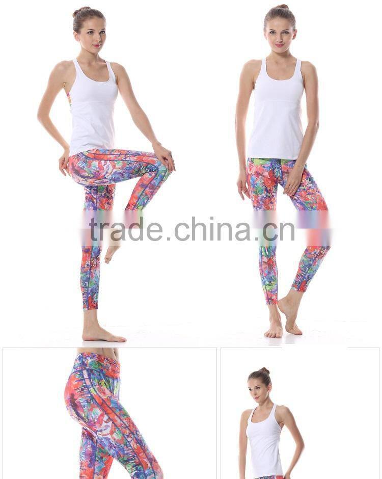 Sublimation Printed Capri, Skinny Sports Pants, Dri Fit Gym Wear, Sexy Belly Dance Tights, Fitness Yoga Leggings in Shanghai