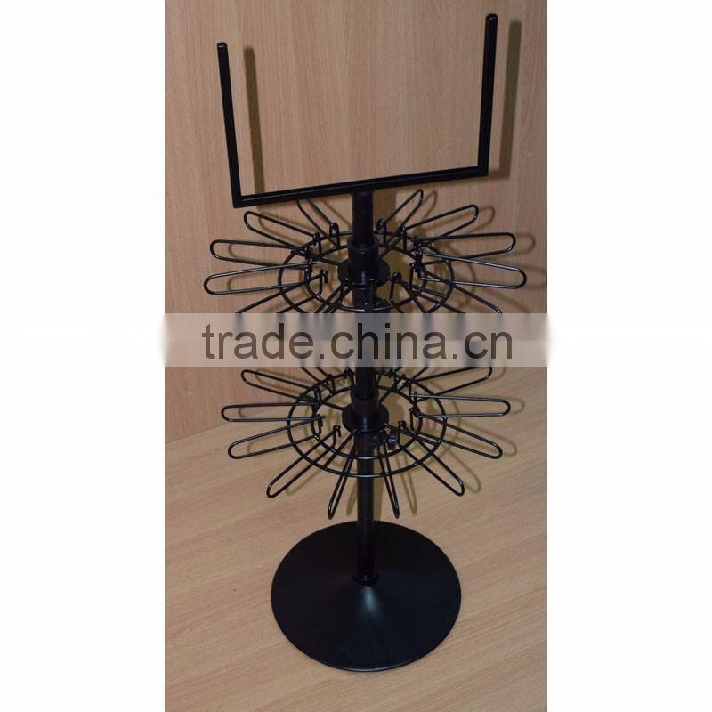 latest design wire key chain display rack with lock system