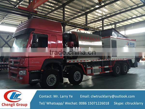 8x4 Sinotruck Howo 10m3 asphat tank 16m3 gravel tank asphalt synchronous chip sealer