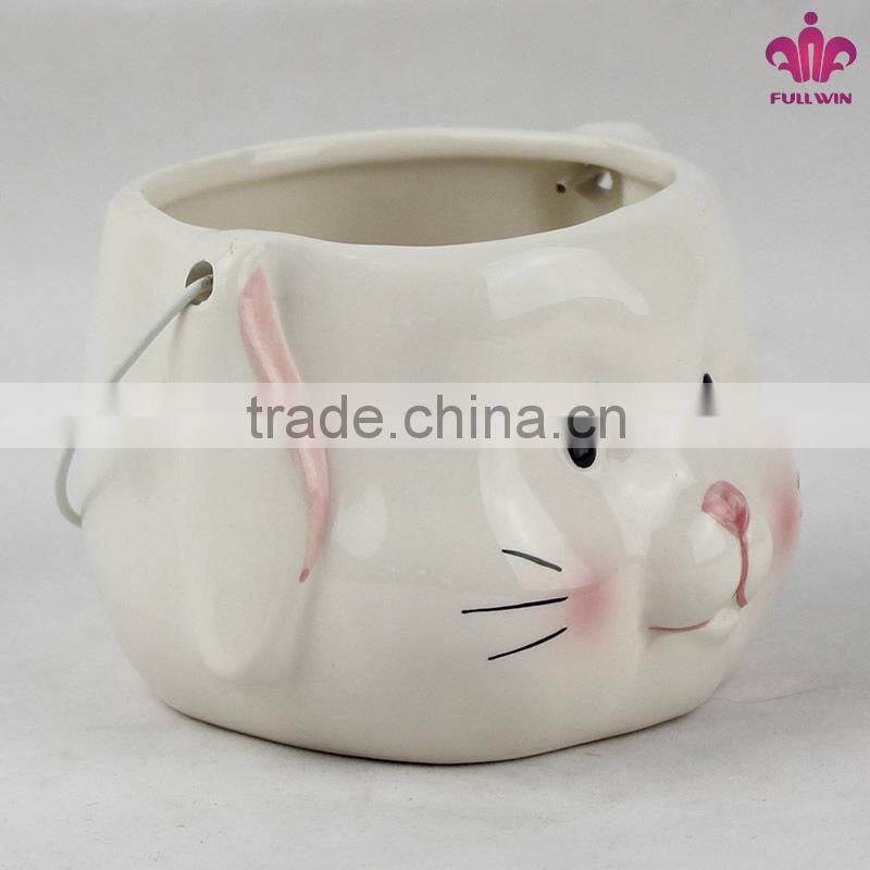 Ceramic hanging decoration with bunny design