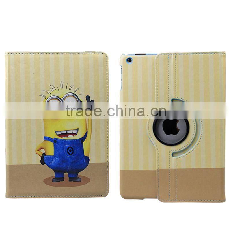 for ipad case for ipad 6 leather case tablet cover flip for ipad air 2 minions case for ipad air