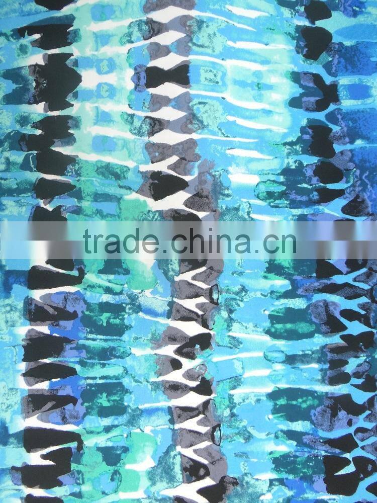 lycra fabric 4 way stretch digital printed for swimwear