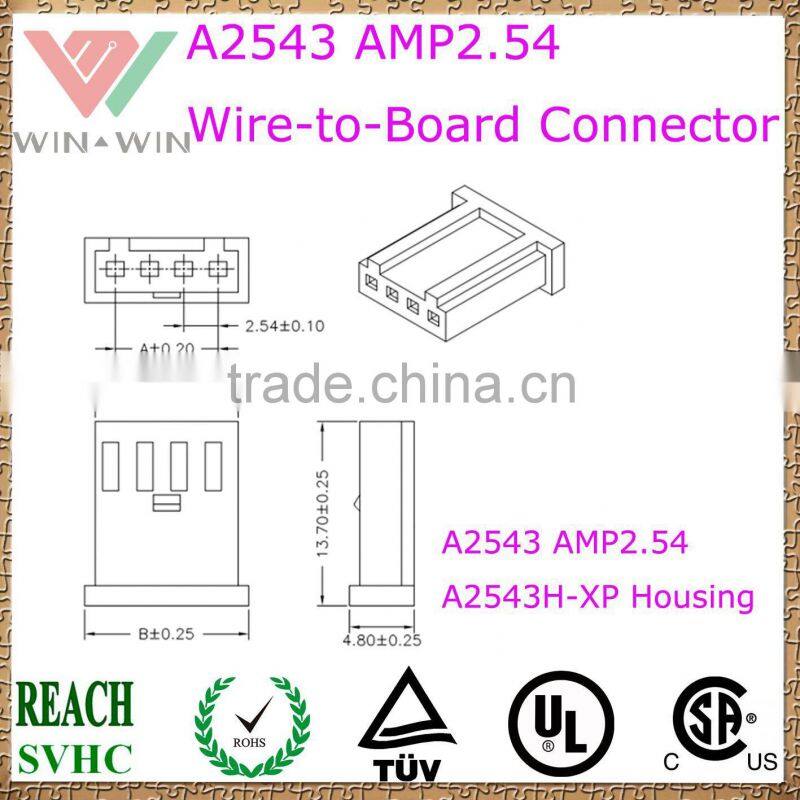 2.54mm Pitch A2543 AMP2.54 Electronic Wire to Board Connector