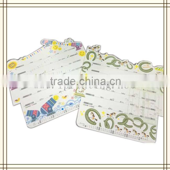 New Design Die-cutting Different Shapes with EVA Unique Funny Desk Calendar
