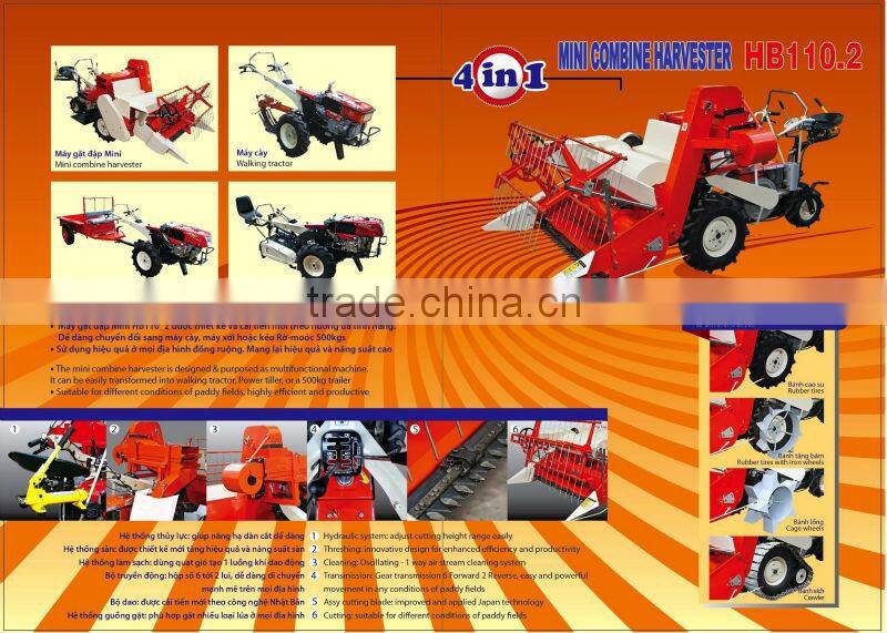 new small mini rice wheat combine harvester