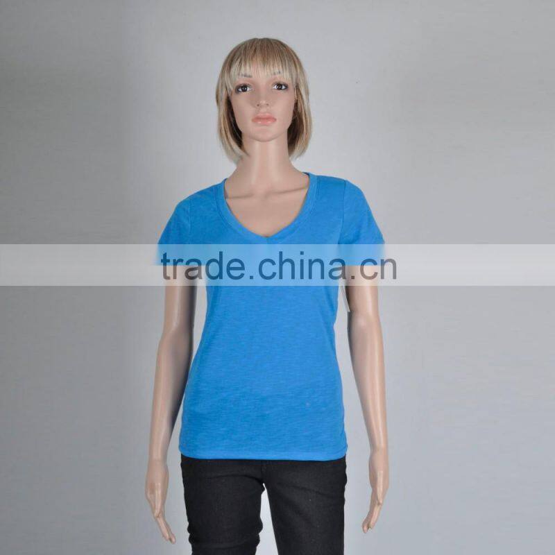 OEM Women blank short sleeve plain T shirt