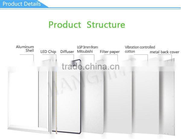 China Supplier DLC listed dimmable 0-10v 6500K 40w 300x1200 1x4 ultra thin square led panel light price of office