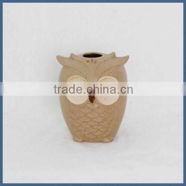 Top selling cheap small beige ceramic owl ornaments