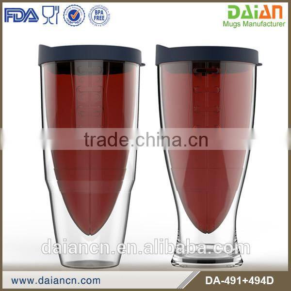 custom made yellow plastic water cup with lid