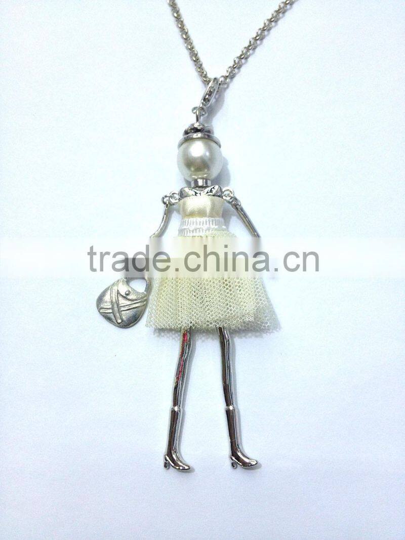 2015 France wedding dolls for ladies fashion crystal necklace pendant necklace chain necklace