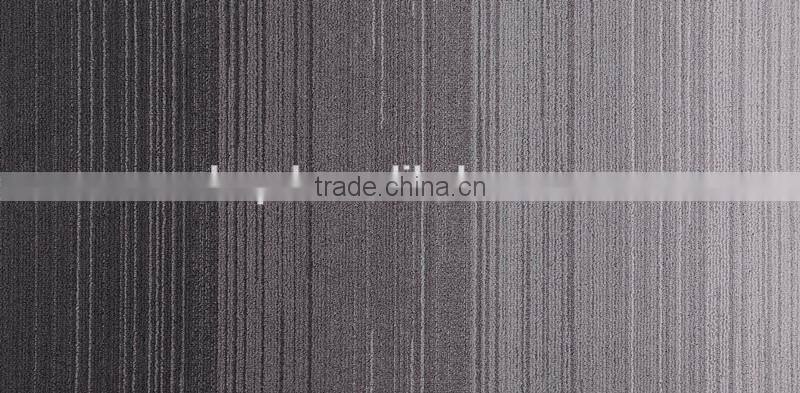 Jacquard technics and loop pile pattern pvc carpet tiles with high quality