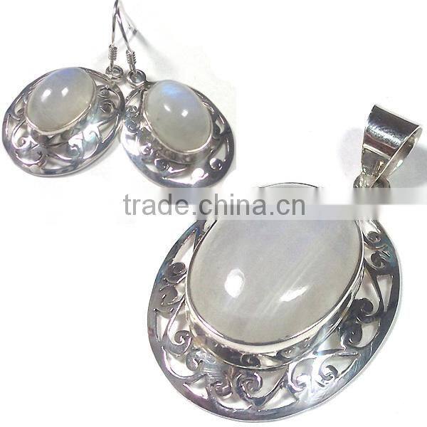 Wholesale jewelry semi precious jewelry solid 925 sterling silver sets