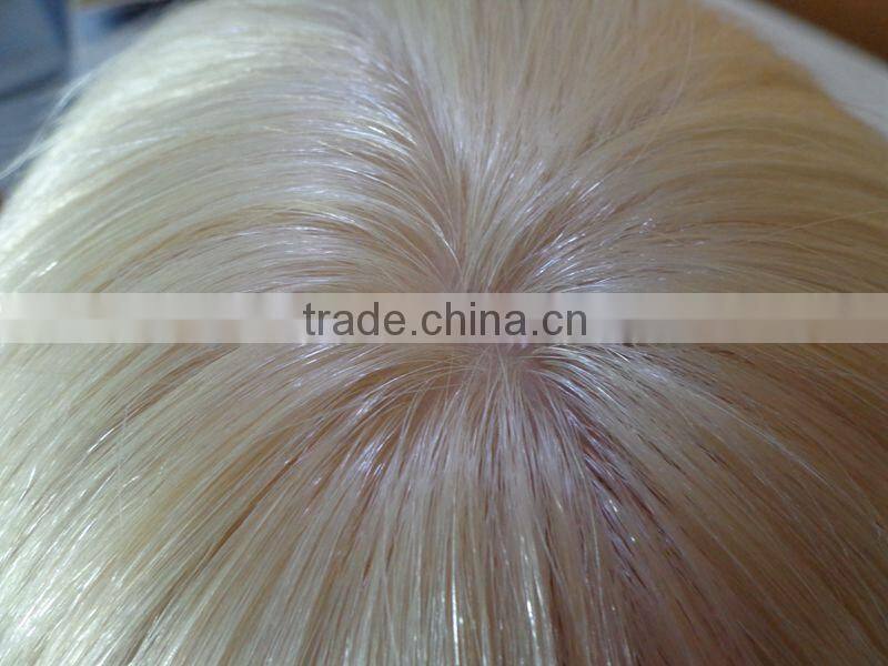 Wholesale price 100% human hair blond wig with fast delivery