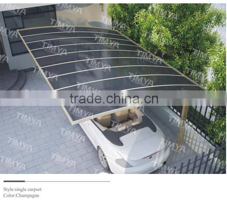 Aluminum Double Carport Single design