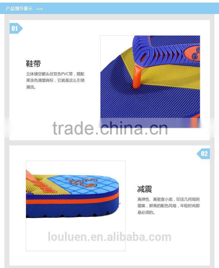 2015 663 LOULUEN New Fashion EVA Men Beach Slippers