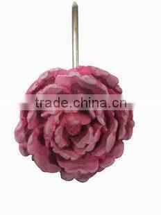 leave series peva shower curtain with resin hooks