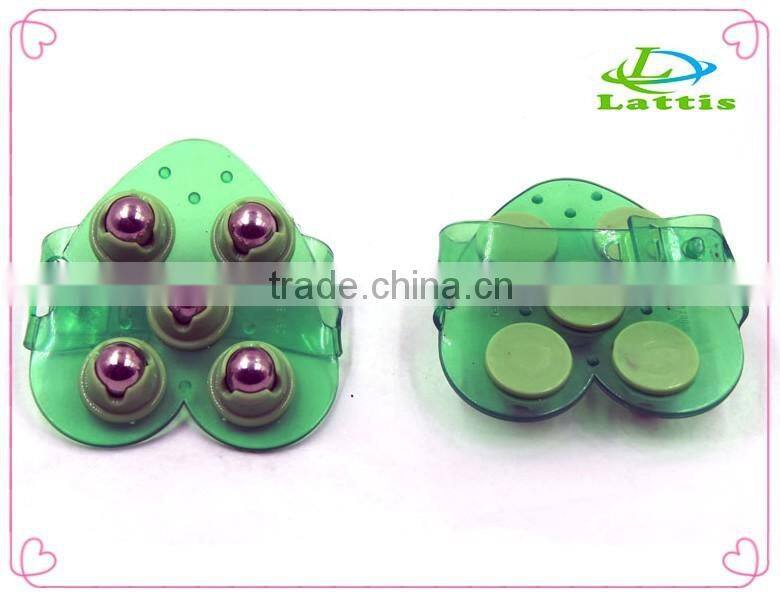 Plastic hand held body massager with spa head massage