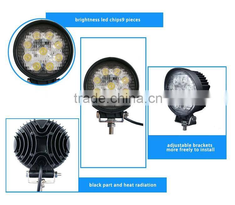hot sale 27w led work light spot and flood light for car