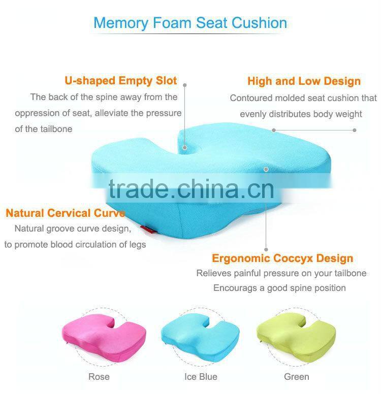 2016 Hot sales Gel-Enhanced Non-slip Coccyx Memory Foam Seat Cushion - For Back Pain Relief
