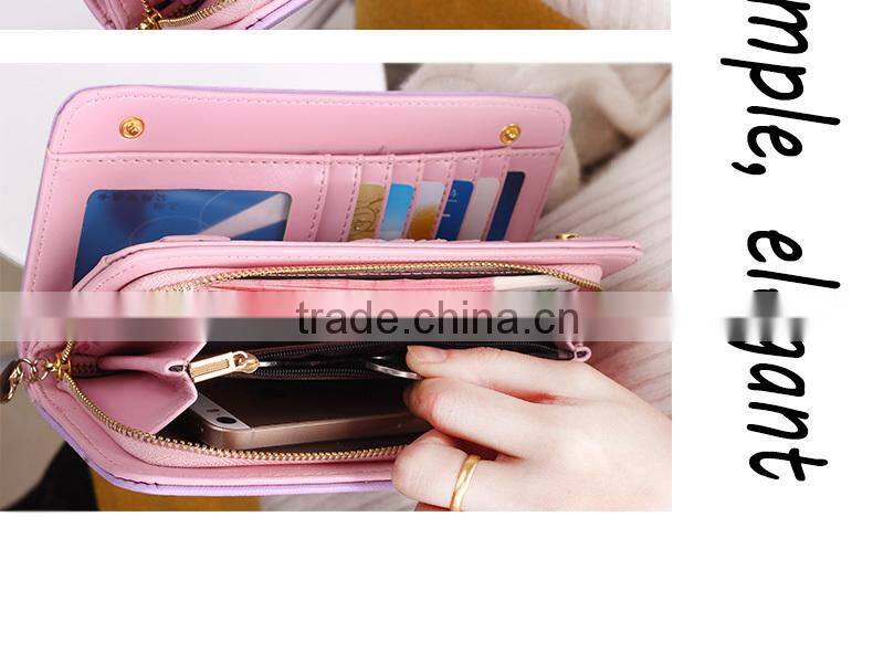 ladys top brand custom logo lady leather zipper wallet .zippered ladies leather wallet, leather wallet ladies multicolor famous