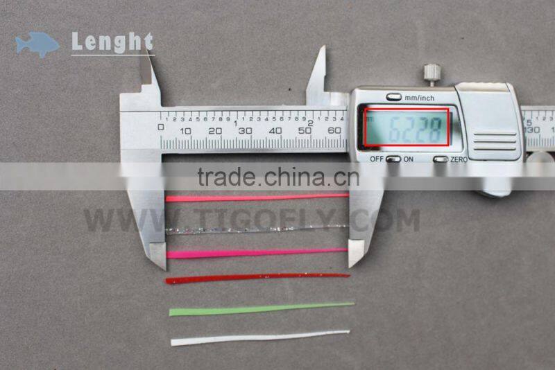 Assorted Colors Ladder Shaped Silicone Skirt Fly Tying Material Beard Squid rubber thread