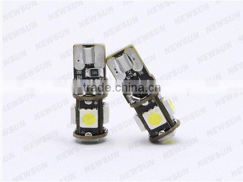 Hot Sale T10 Canbus 5 Smd 5050 Led Car Lamp No Error W5w 194 Canbus Led T10 5w5 Canbus Car Led Auto Bulb