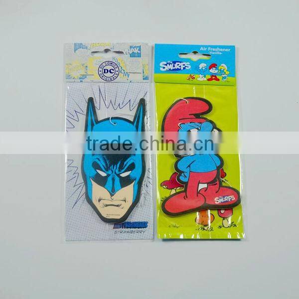 2015 new products hot sale hanging paper car air fresher