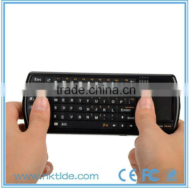 2.4G RF handheld keyboard touchpad mouse mini wireless keyboard for galaxy tab s8.4
