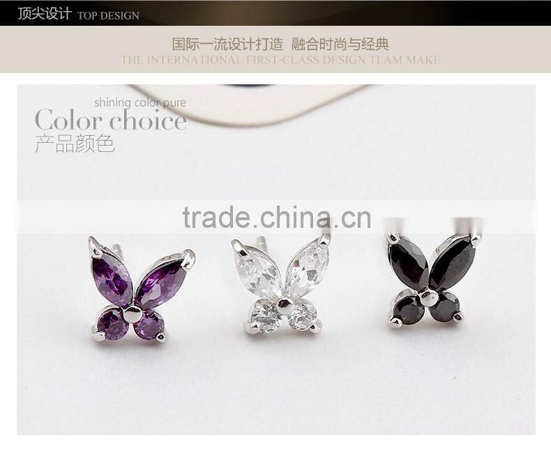 OUXI 2015 Factory direct price unique fashion flower earrings Made With Crystal