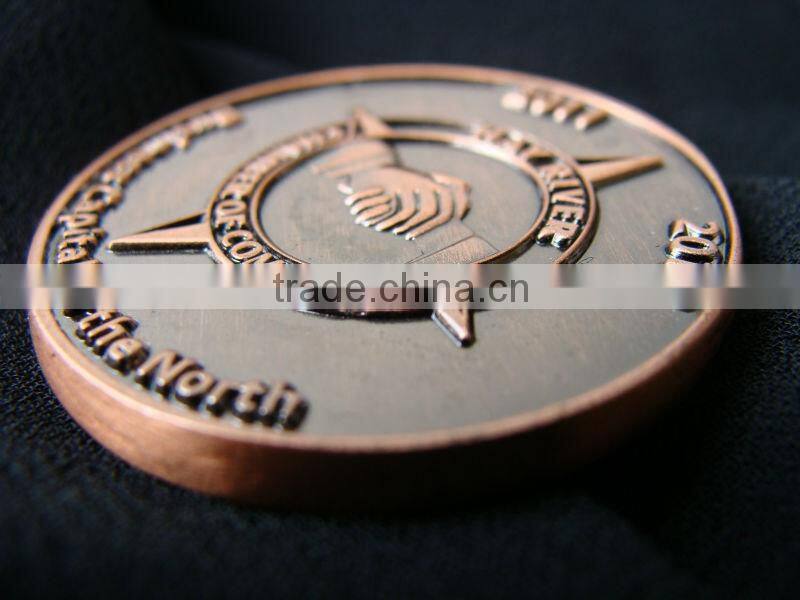 Hot selling 3D metal bronze coin