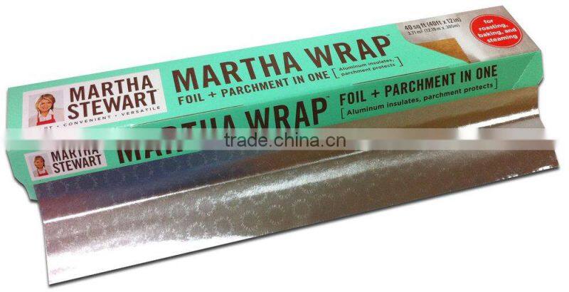 High quality printed kitchen use parchment paper laminated aluminium foil