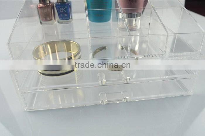 High quality clear acrylic makeup organizer display stand
